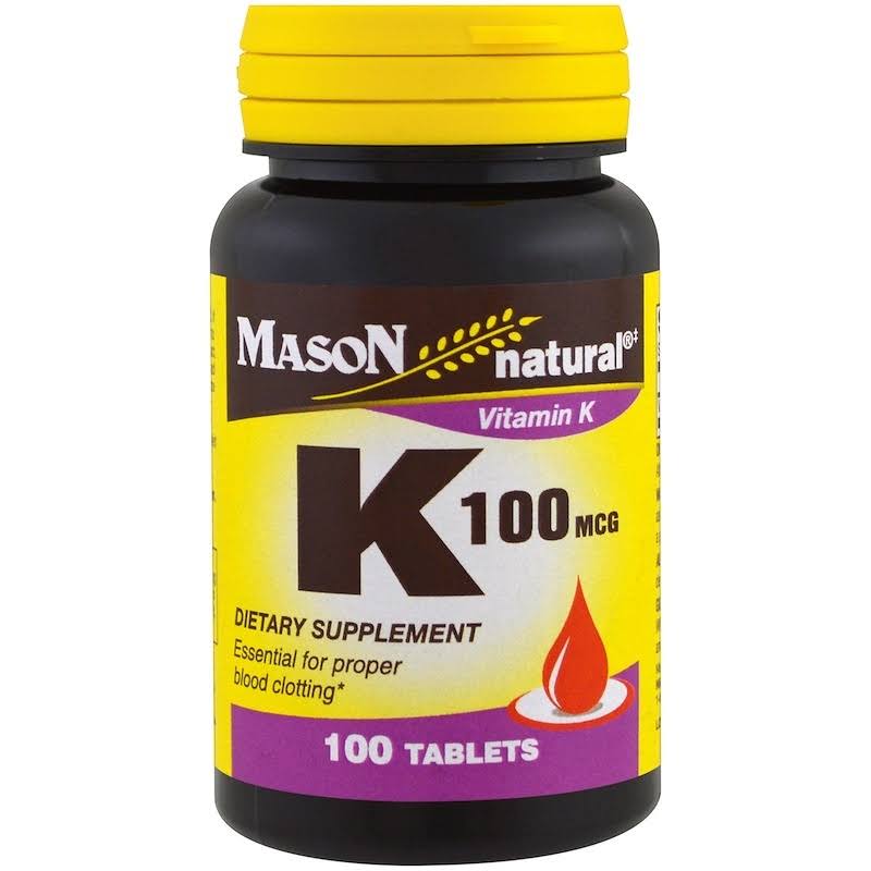 Mason Natural Vitamin K Supplement - 100mcg, 100ct