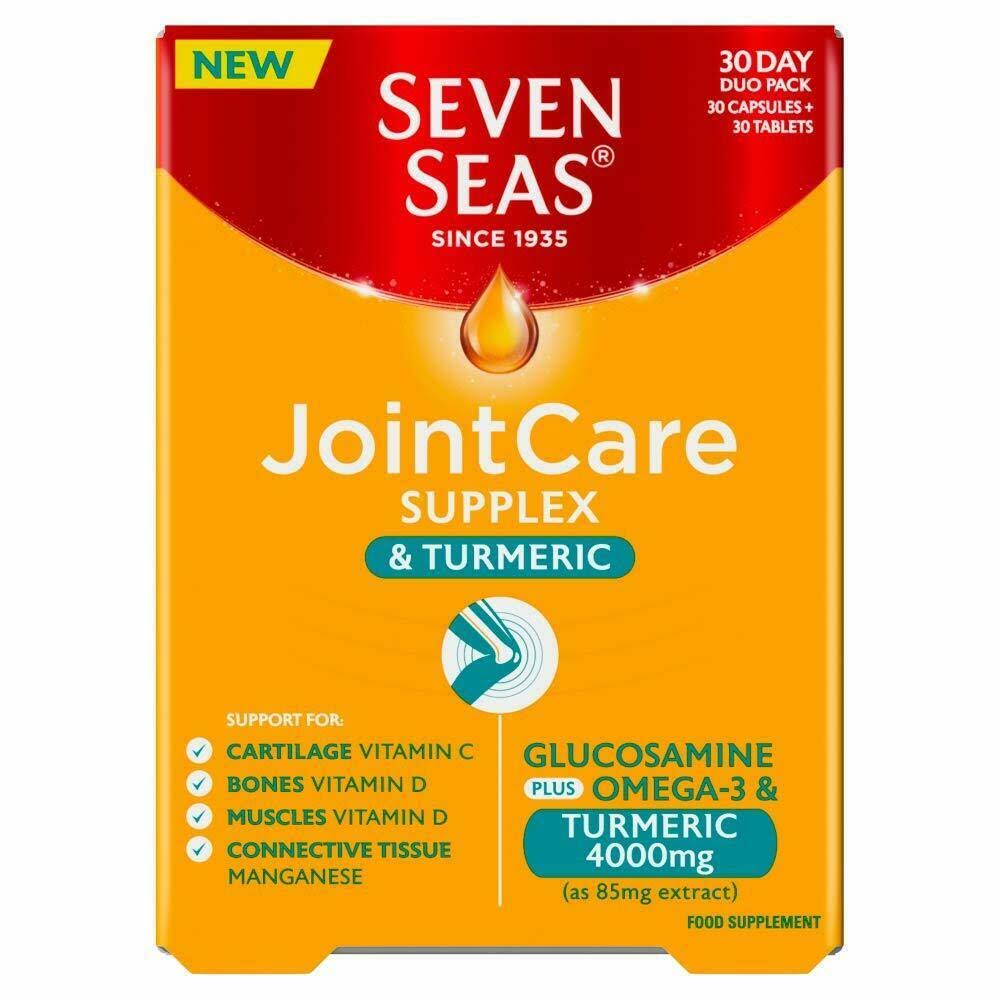 Seven Seas JointCare Supplex & Turmeric 4000mg 30-Day Duo Pack - 30 Capsules & 30 Tablets