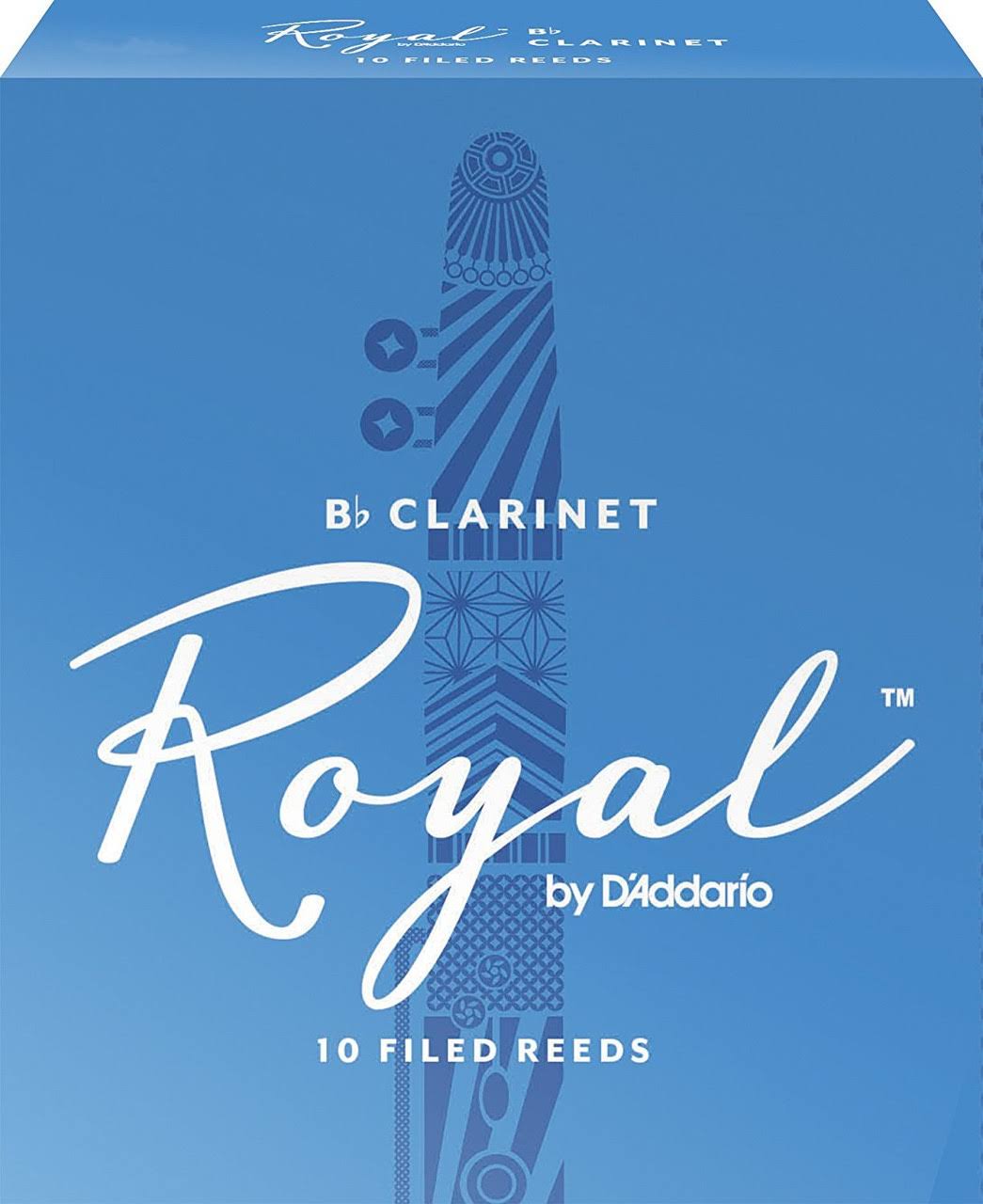 Royal D'Addario Bb Clarinet Reeds - Strength 3.5, 10-pack