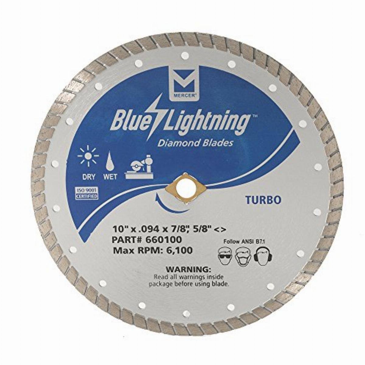 Mercer Industries 660100 Blue Lightning Turbo Diamond Blade