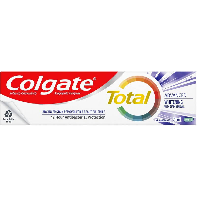Colgate Total Advanced Whitening Toothpaste, Gel 70 ml