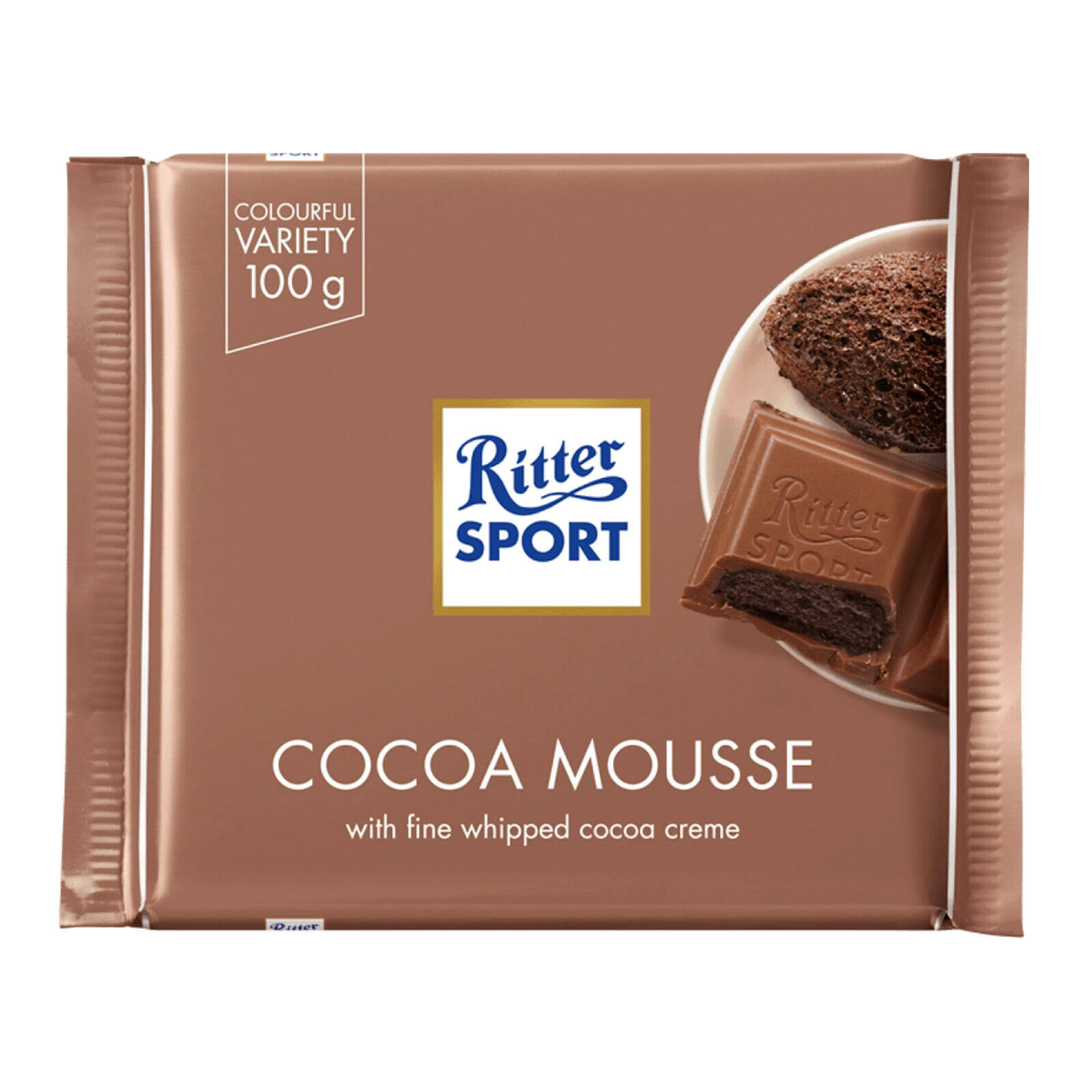 Ritter Sport Alpine Milk Chocolate - Cocoa Mousse, 100g