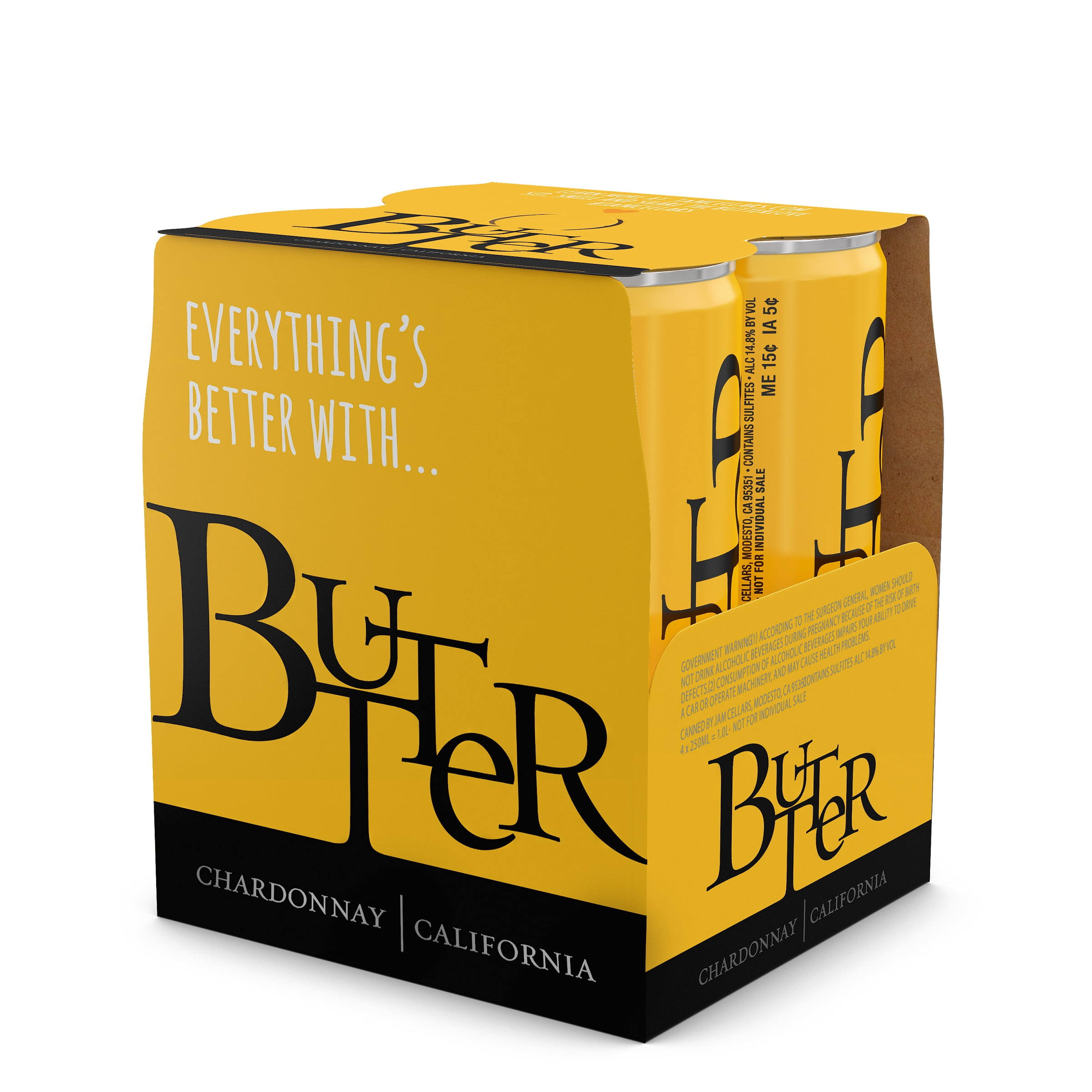 Butter Chardonnay, California - 4 pack, 250 ml bottles