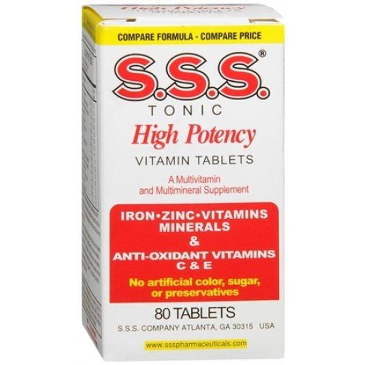 S. S . S. Tonic High Potency Vitamins - 80ct
