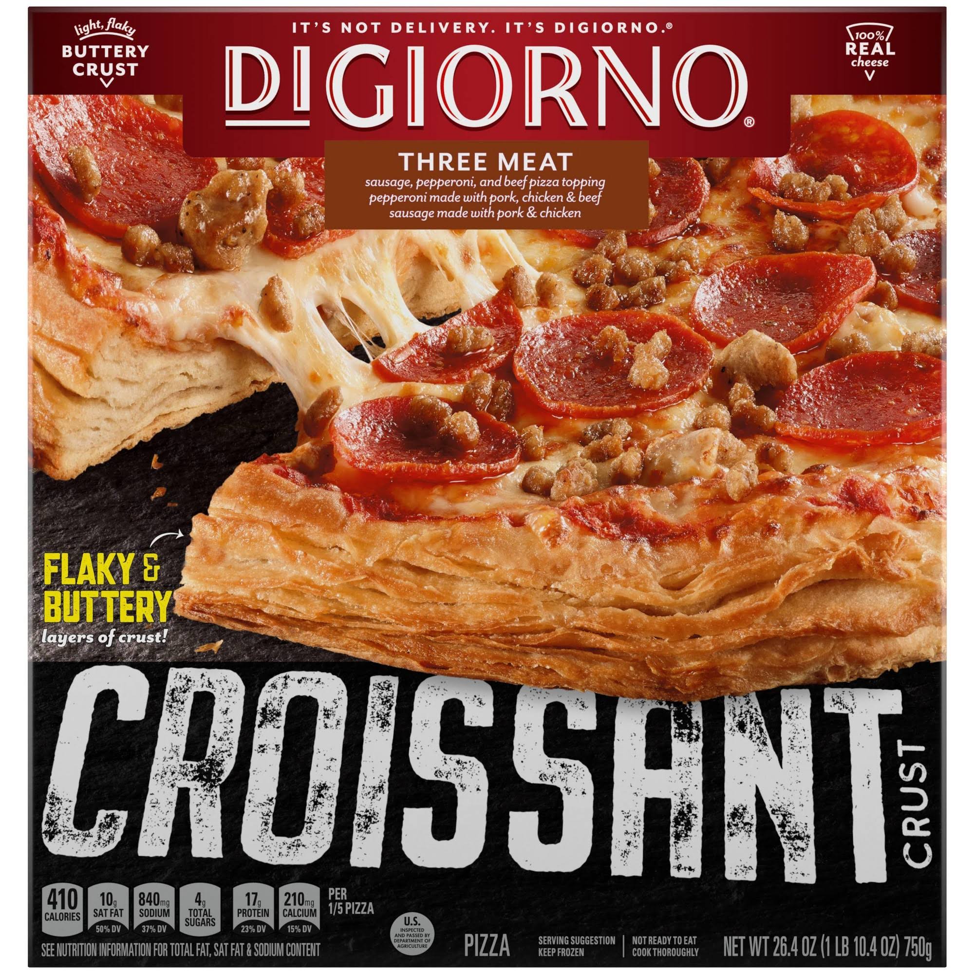 Digiorno Pizza, Three Meat, Croissant Crust - 26.4 oz