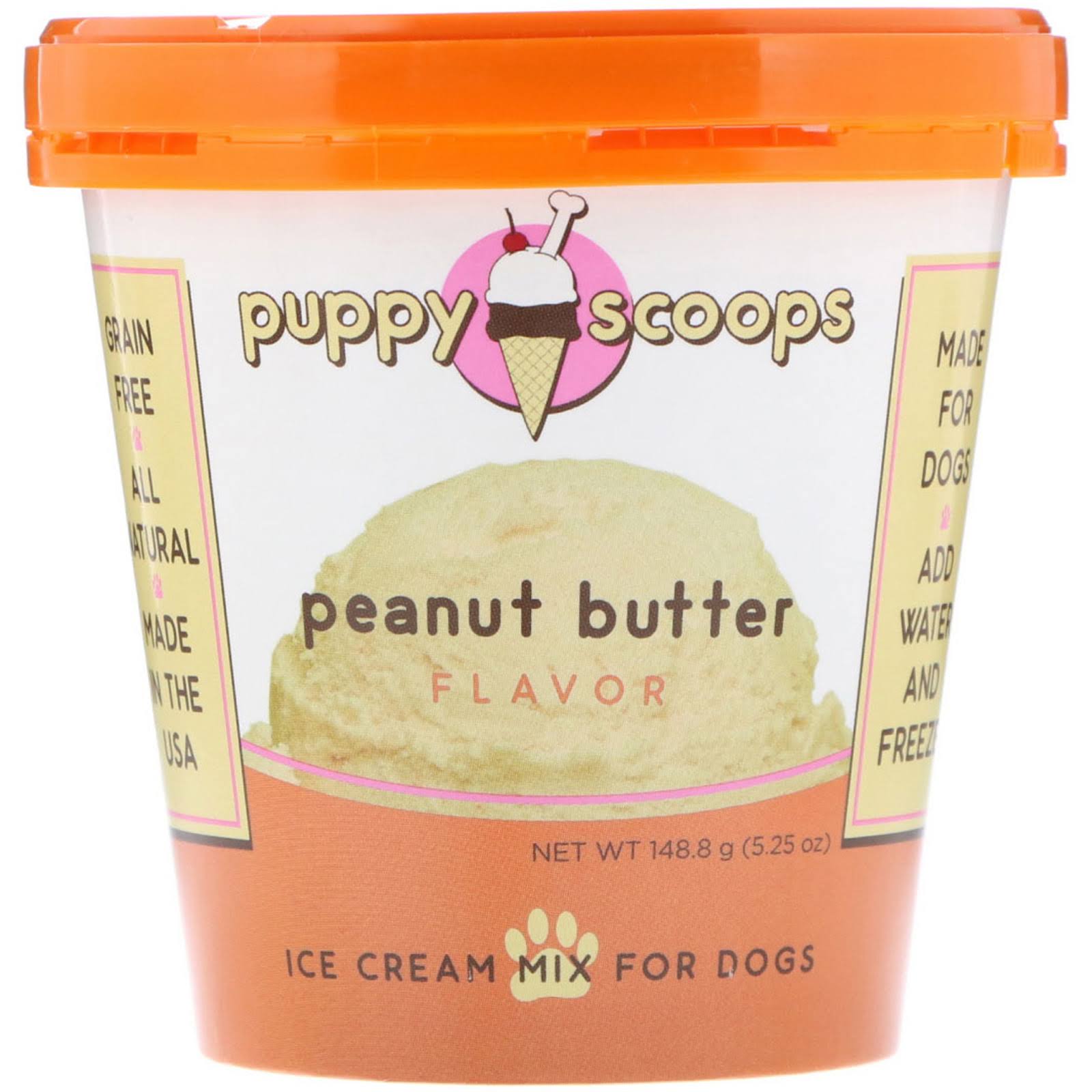 Puppy Scoops Ice Cream Mix for Dogs and Puppies - Peanut Butter Flavor