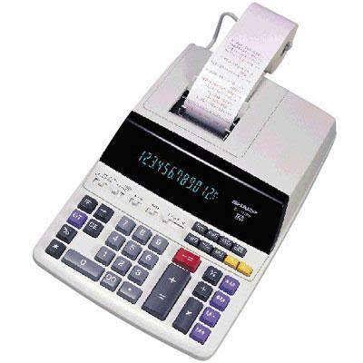 Sharp El1197PIII Desk Electronic Printing Calculator - White