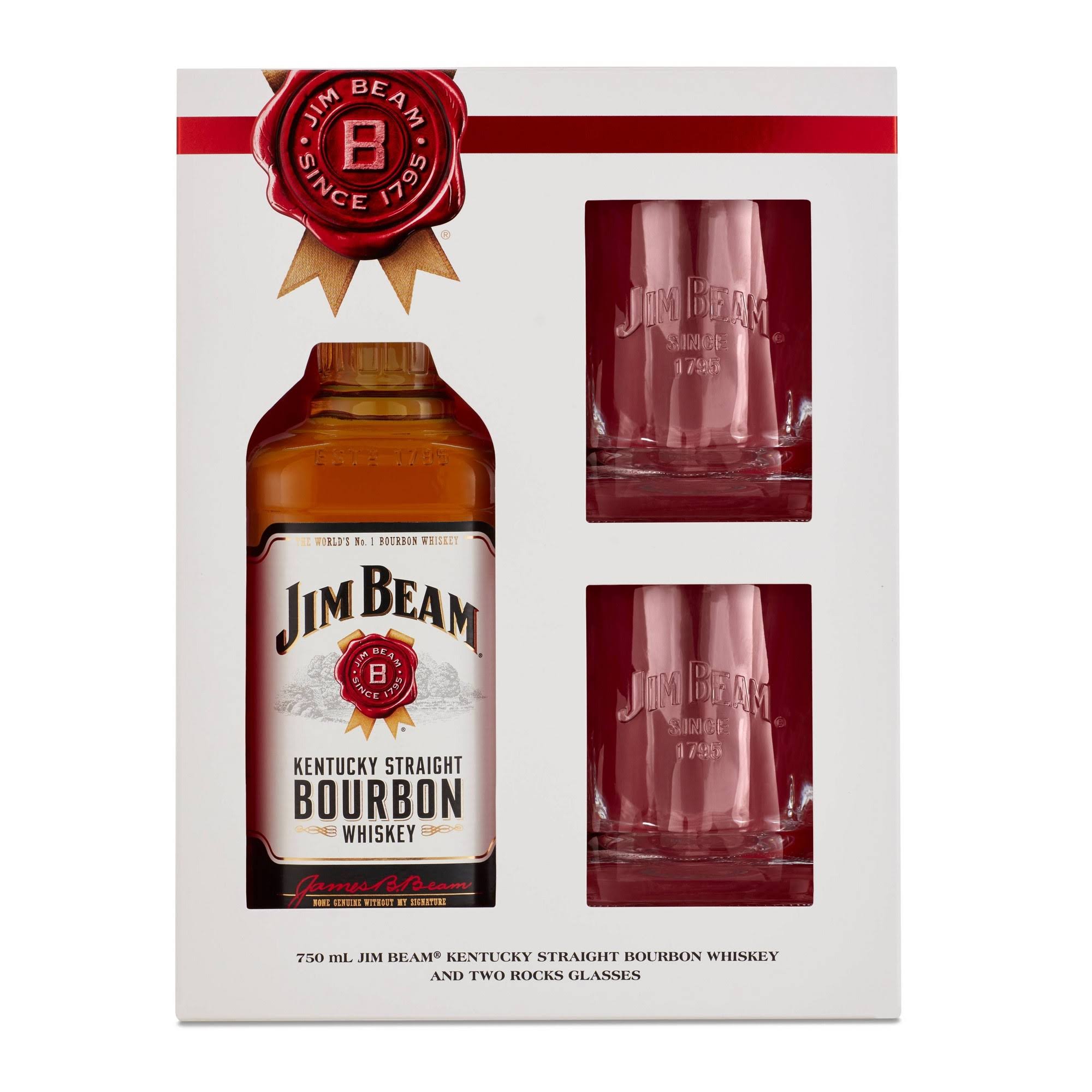 Jim Beam Bourbon Rocks Glasses - 750 ml