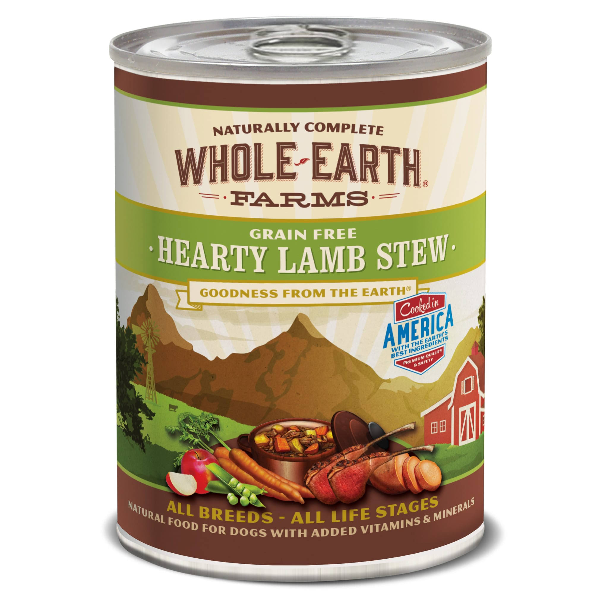 Whole Earth Farms Grain Free Canned Dog Food - Hearty Lamb Stew, 12.7oz