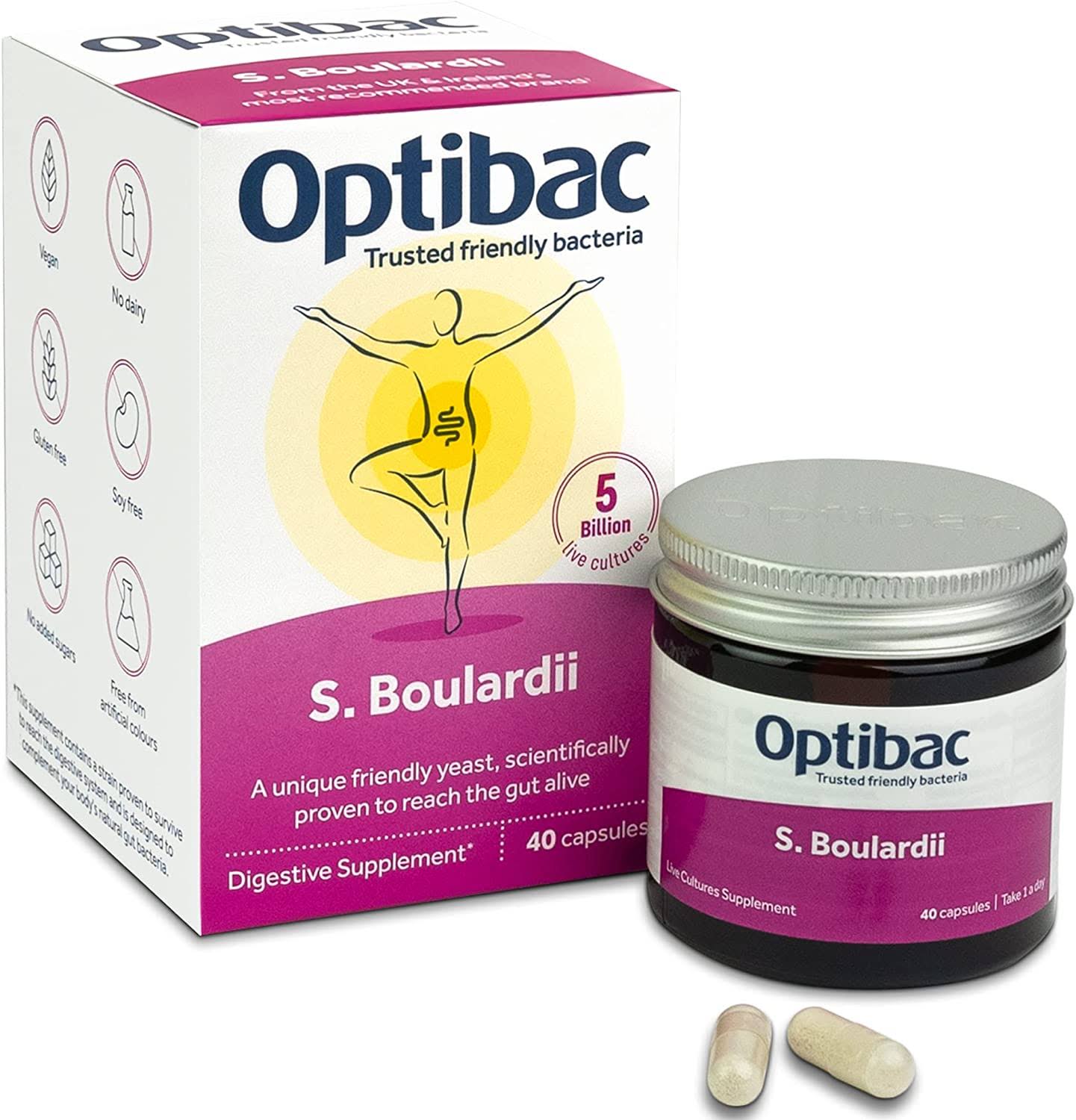 Optibac Probiotics Saccharomyces Boulardii Capsules - x40