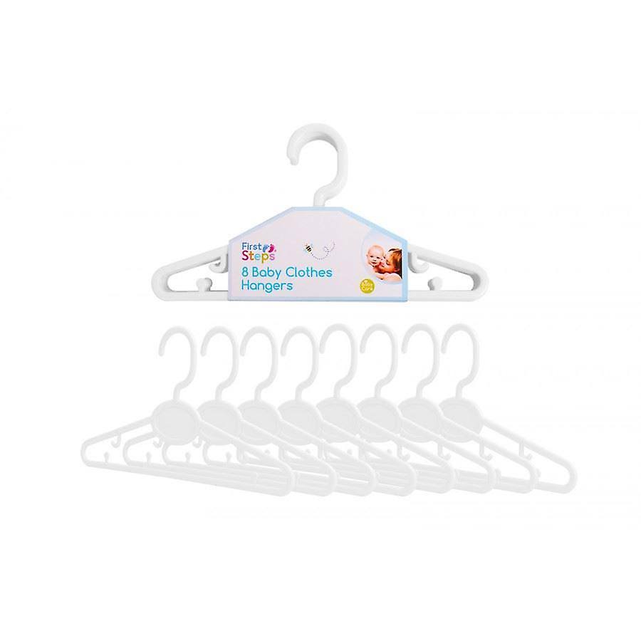 FIRST STEPS Baby Clothes Hangers 8 Pack - White