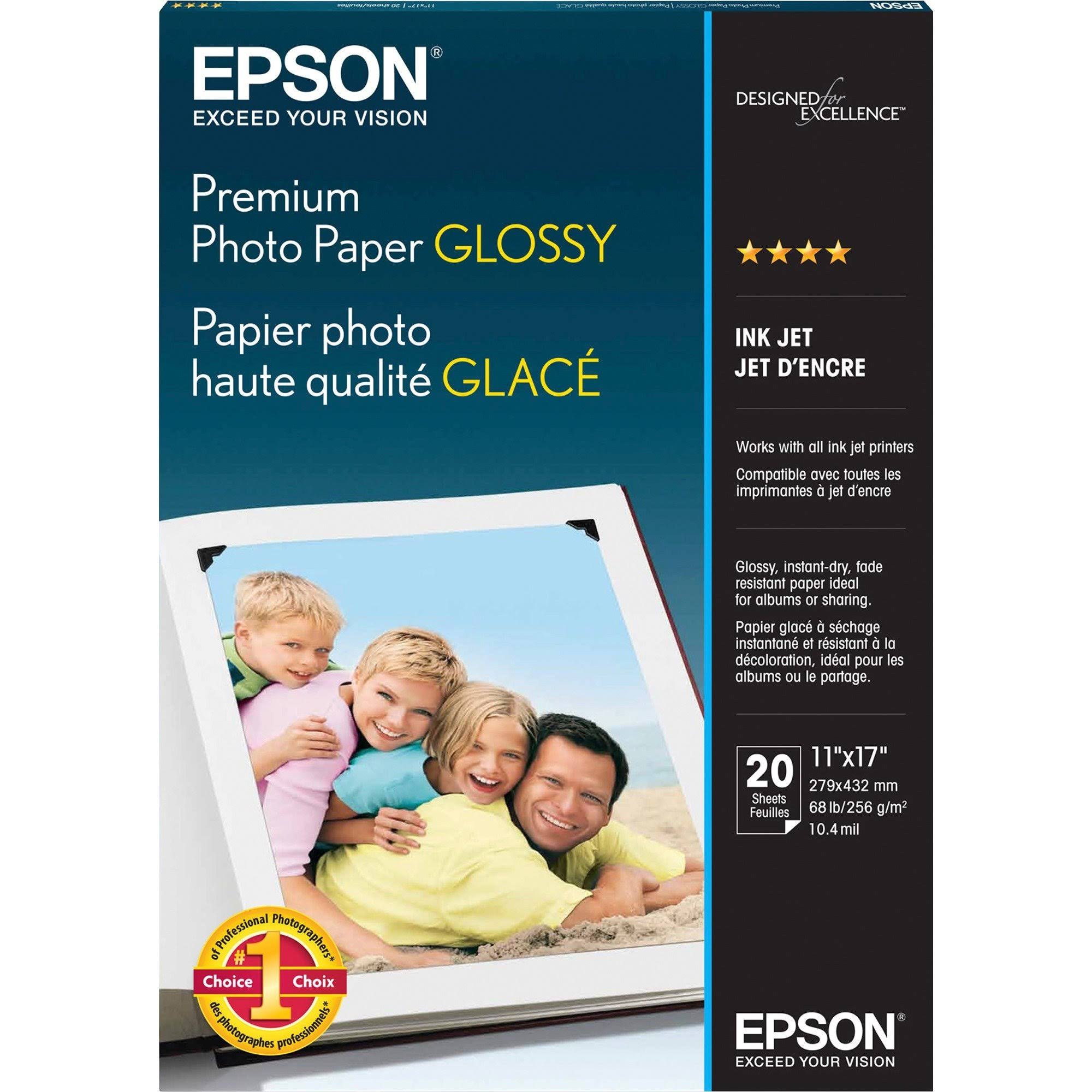 Epson Premium Glossy Photo Paper - 11" x 17"