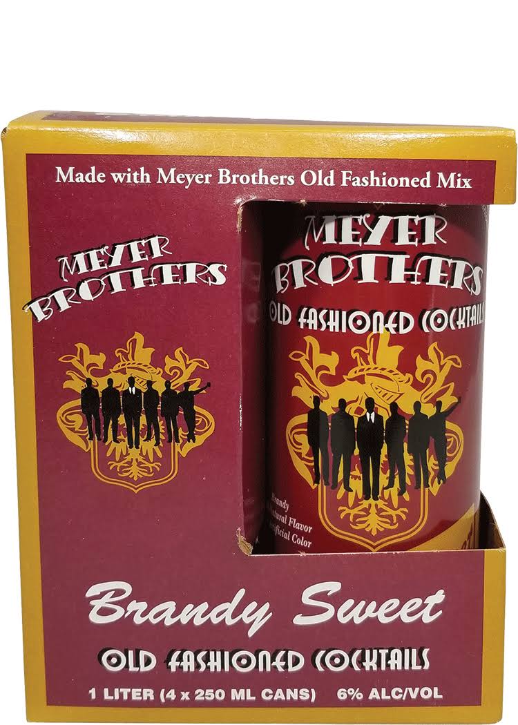 Meyer Brothers Brandy Sweet Ready to Drink Brandy Cocktails | 250ml | Wisconsin
