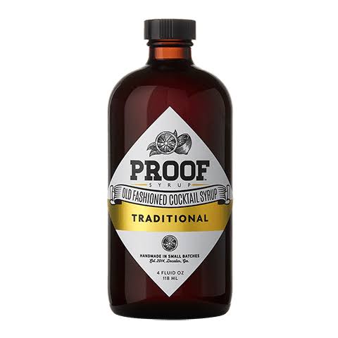 Traditional Old Fashioned Cocktail Syrup - Proof Syrup 4oz Bottle