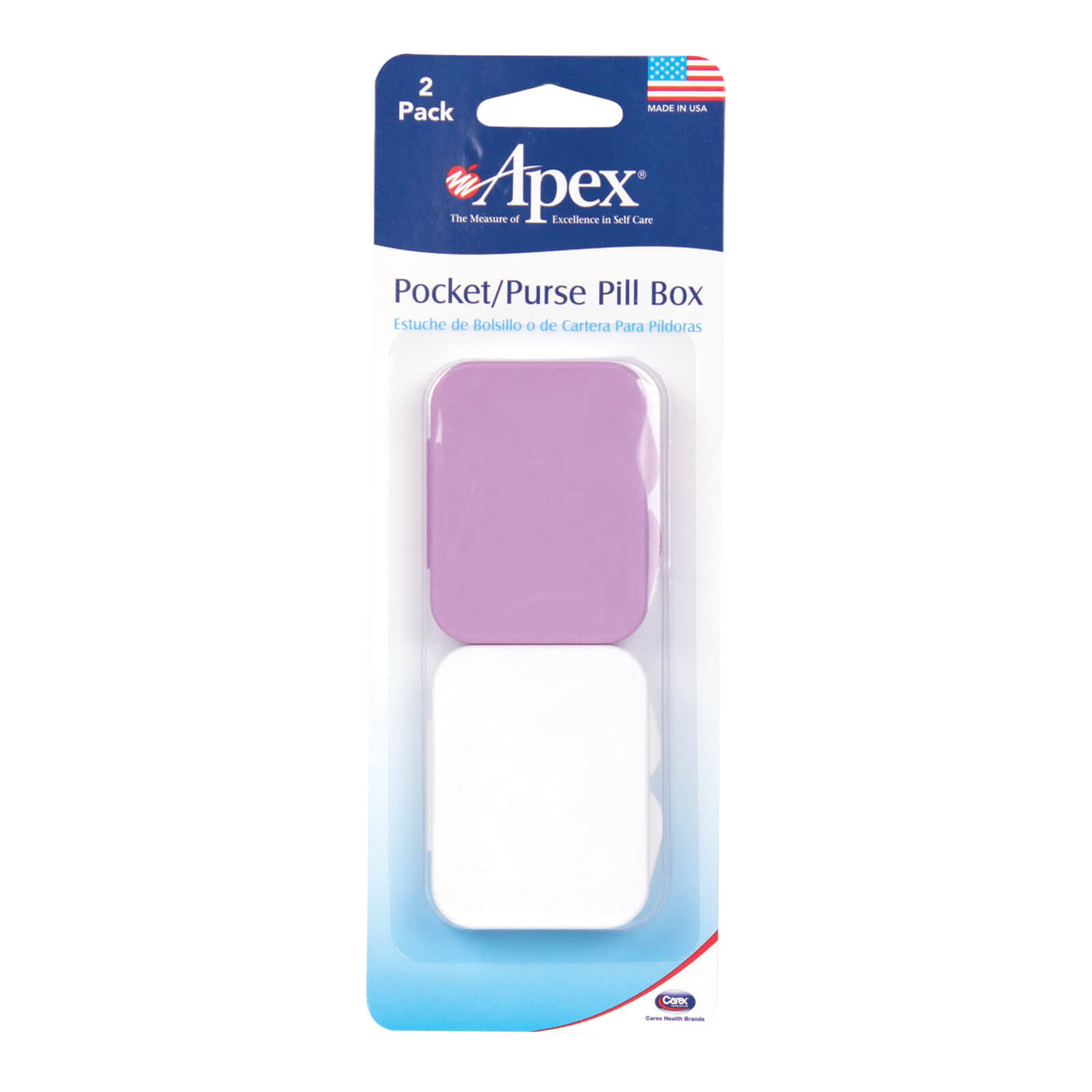 Apex Dual Pocket or Purse Pillbox - 2 Pack