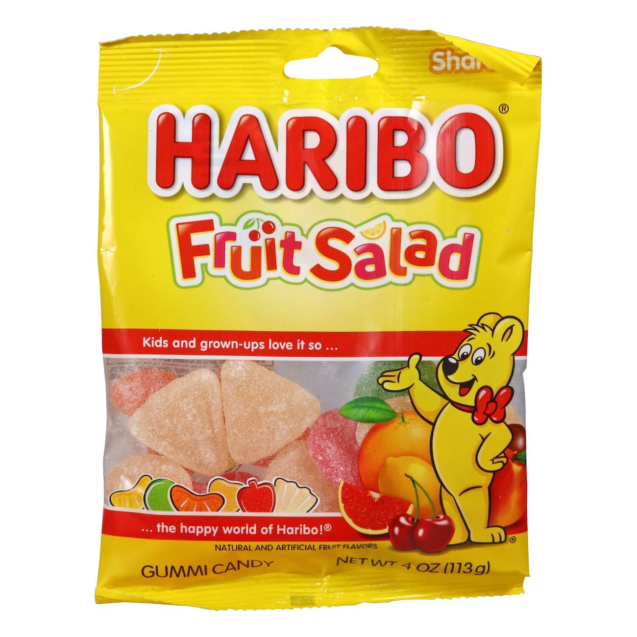 Haribo - Fruit Salad Gummi Candy, 4 oz.