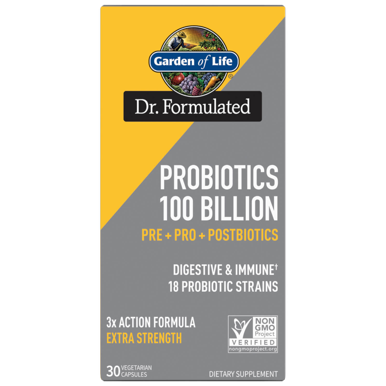 Dr. Formulated Microbiome 100B Pre+Pro+Postbiotics - Garden of Life