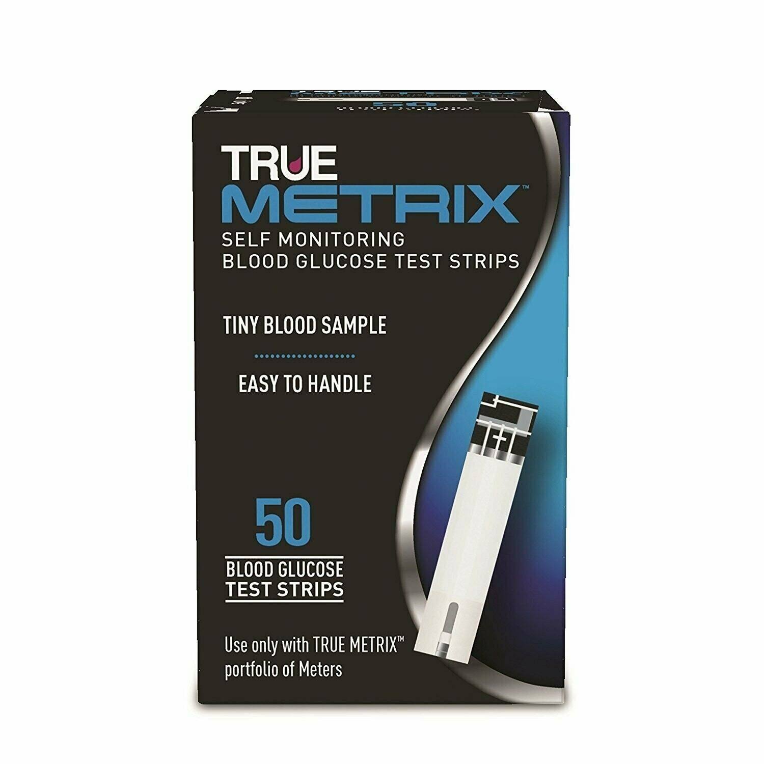 True Metrix Self Monitoring Blood Glucose Test Stripes - x50