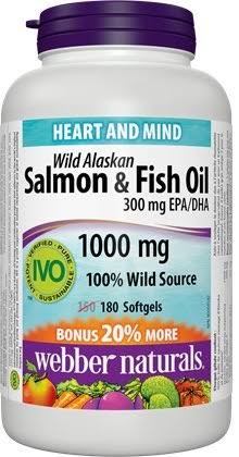 Webber Naturals Wild Alaskan Salmon Oil - 180 Softgels