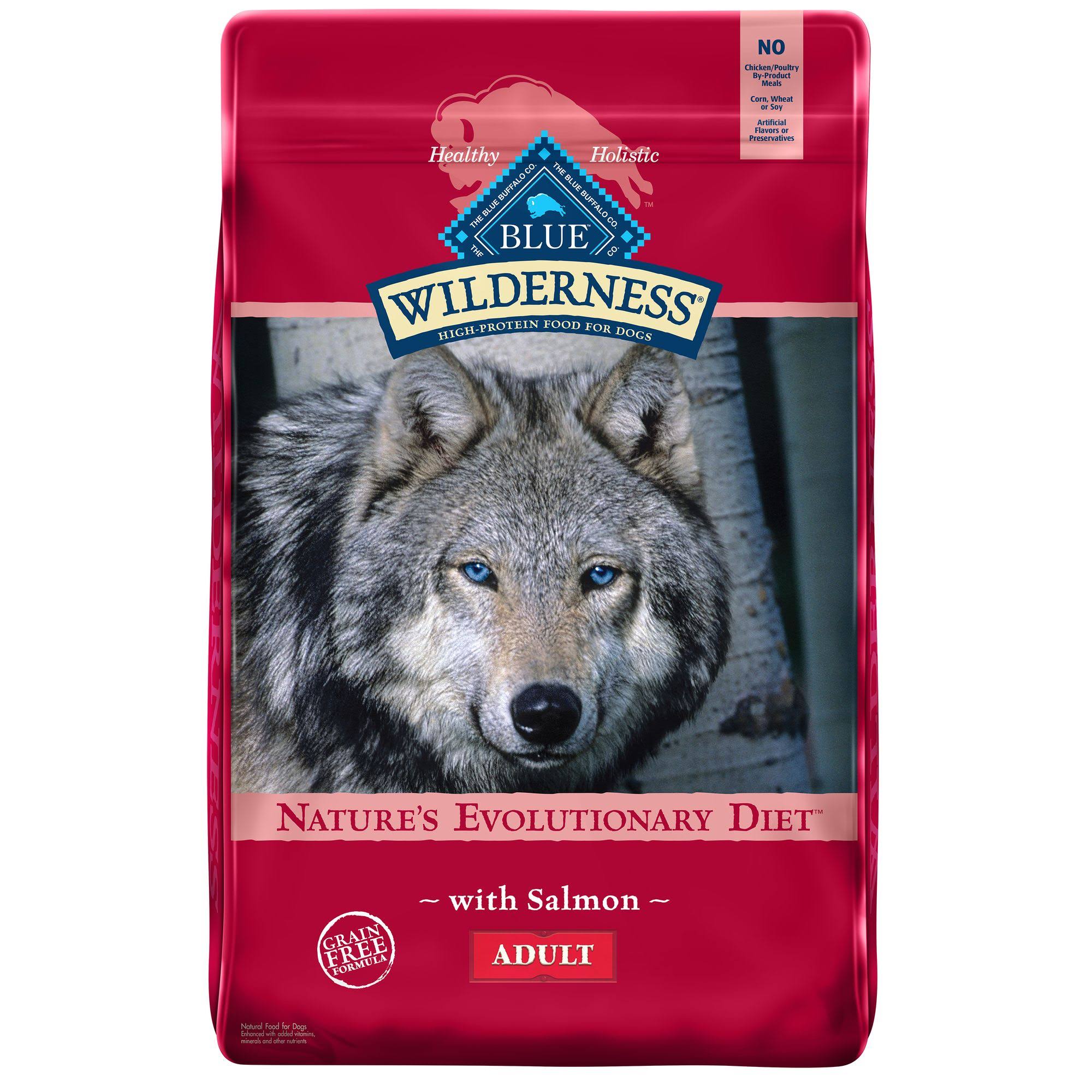Blue Buffalo Wilderness Grain-Free Adult Natural Dog Food - Salmon Recipe, 24lb