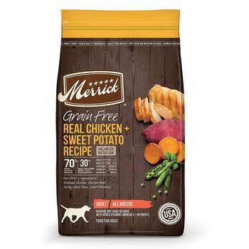 Merrick Grain-Free Dry Dog Food - Real Chicken & Sweet Potato Recipe - 4-Pound Bag