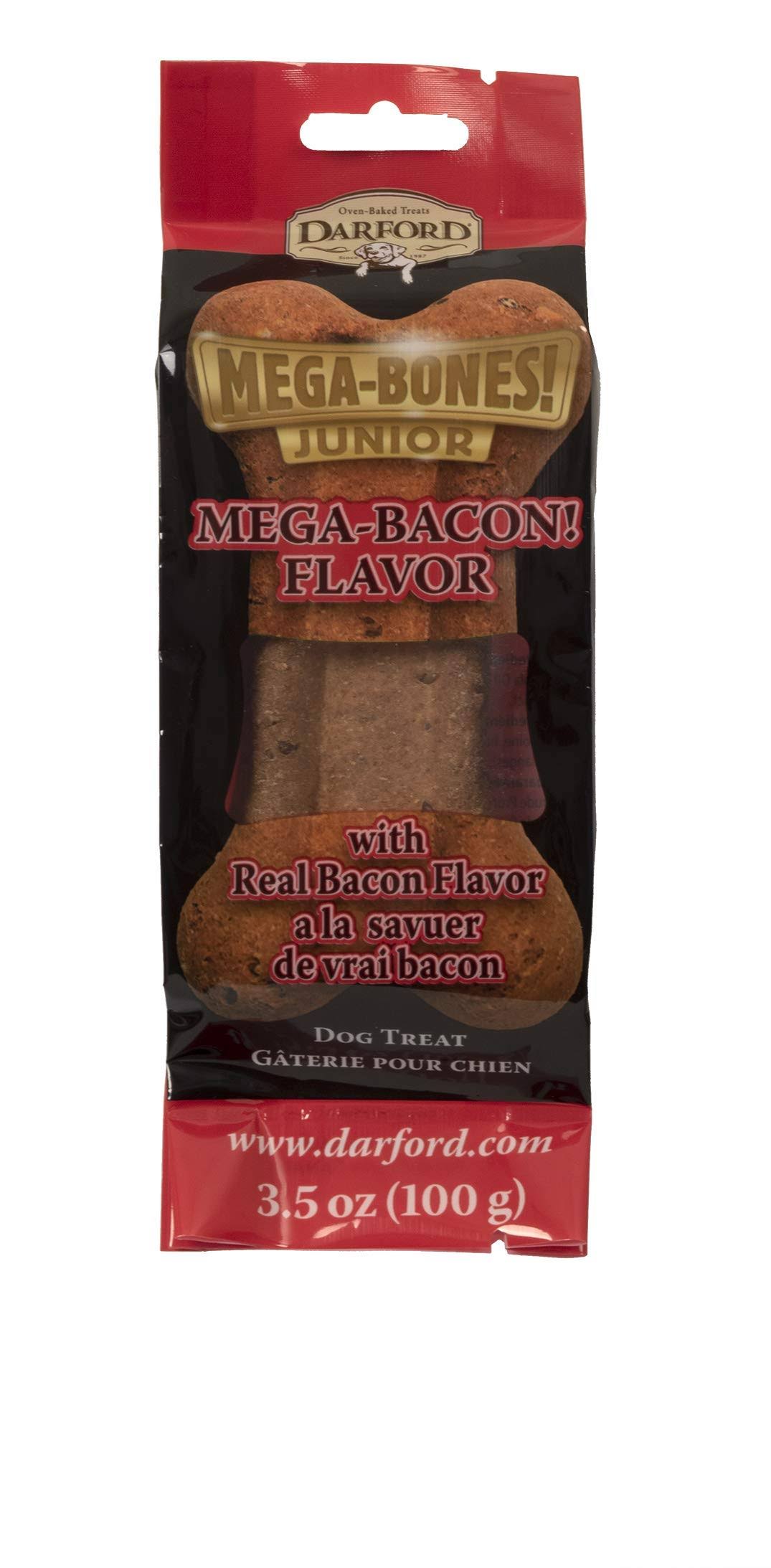 Darford Mega Bone Junior Bacon Flavor Dog Treat - 3-1/2oz