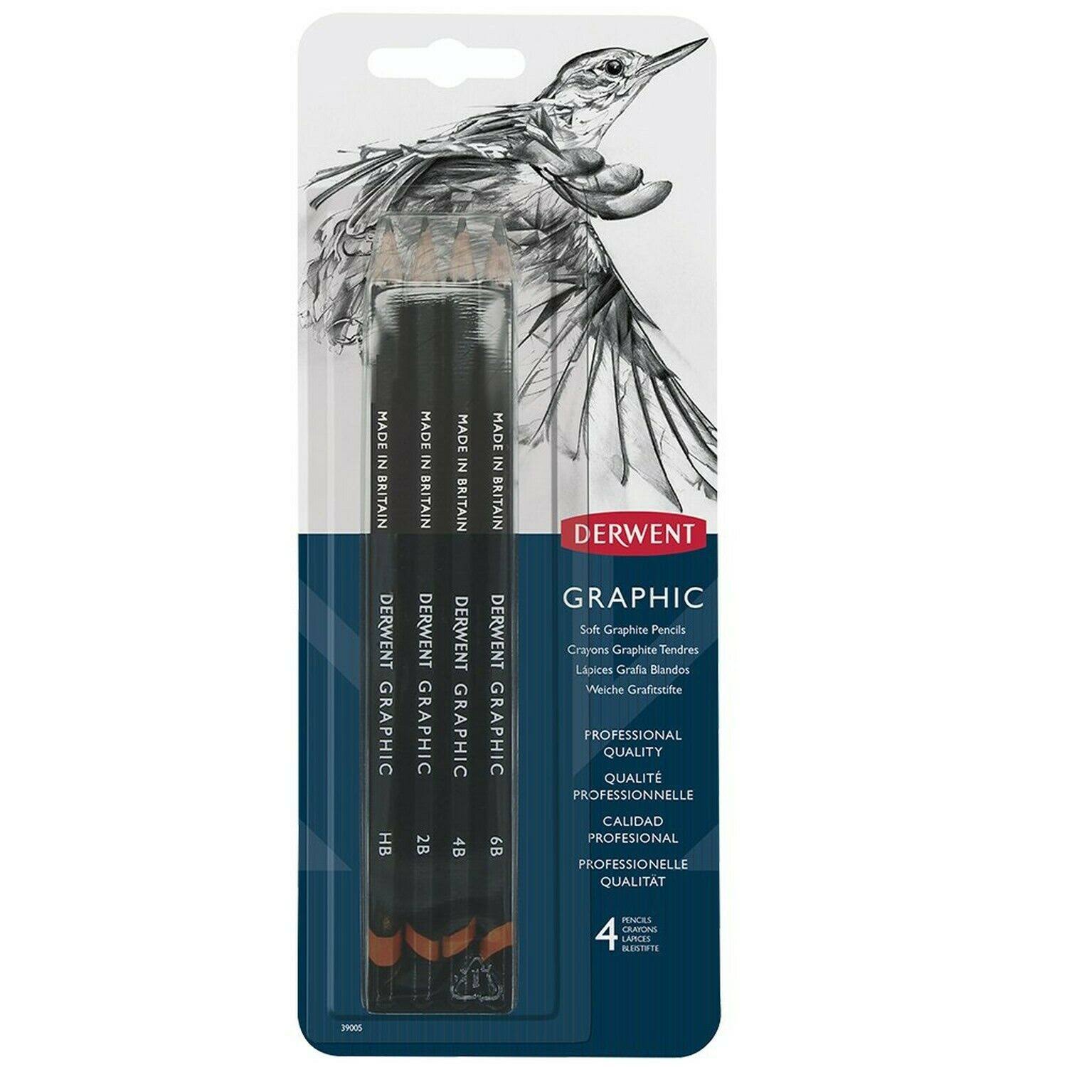 Derwent Graphic Pencils Soft Pack - 4 Pack