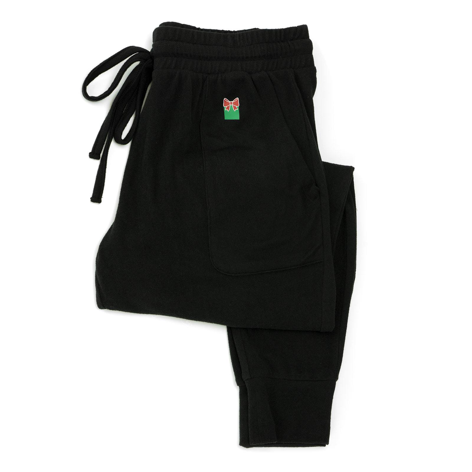 Hello Mello Best Day Ever Holiday Edition Pants - Black - Small