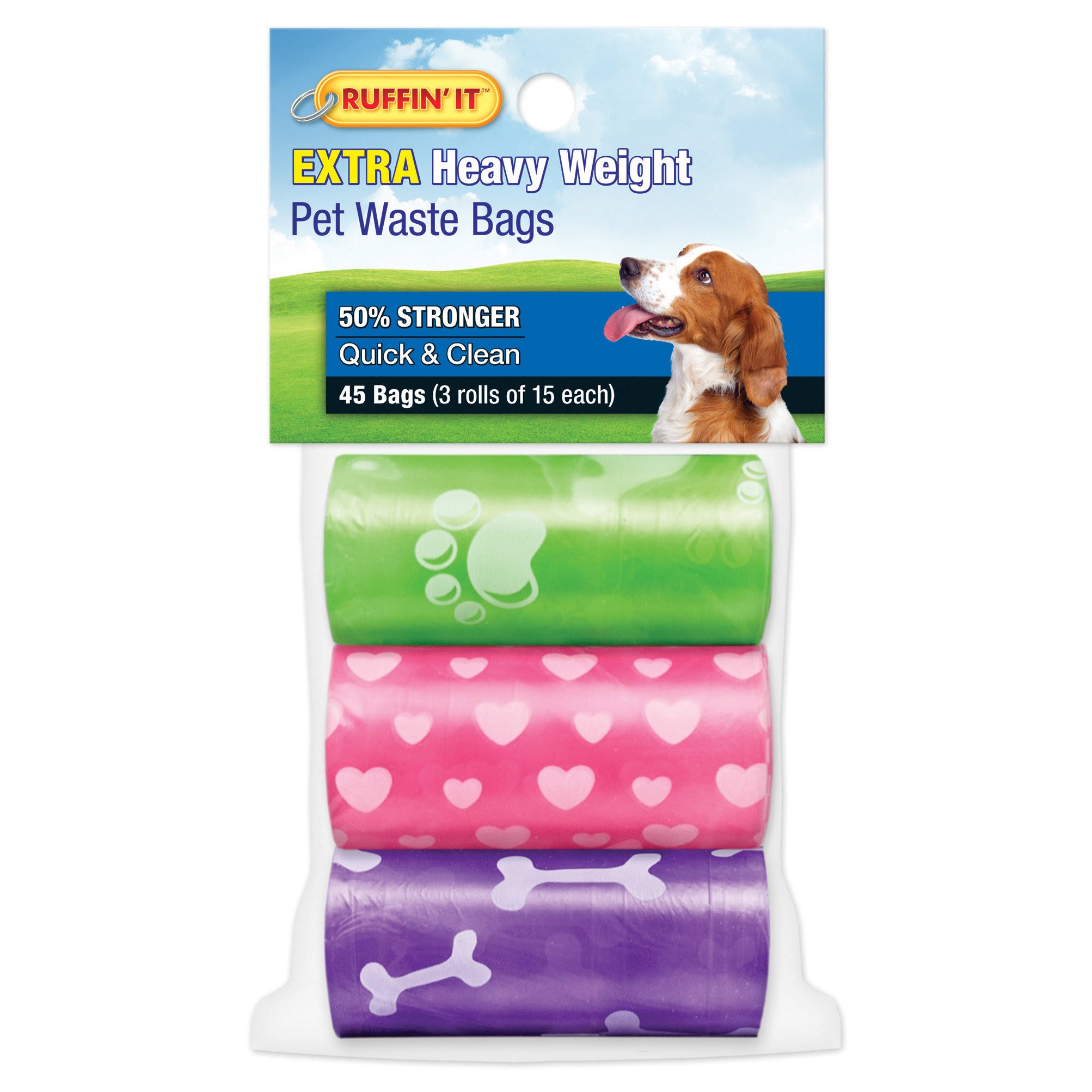 Ruffin' It Extra Heavy Weight Pet Waste Bags - x45