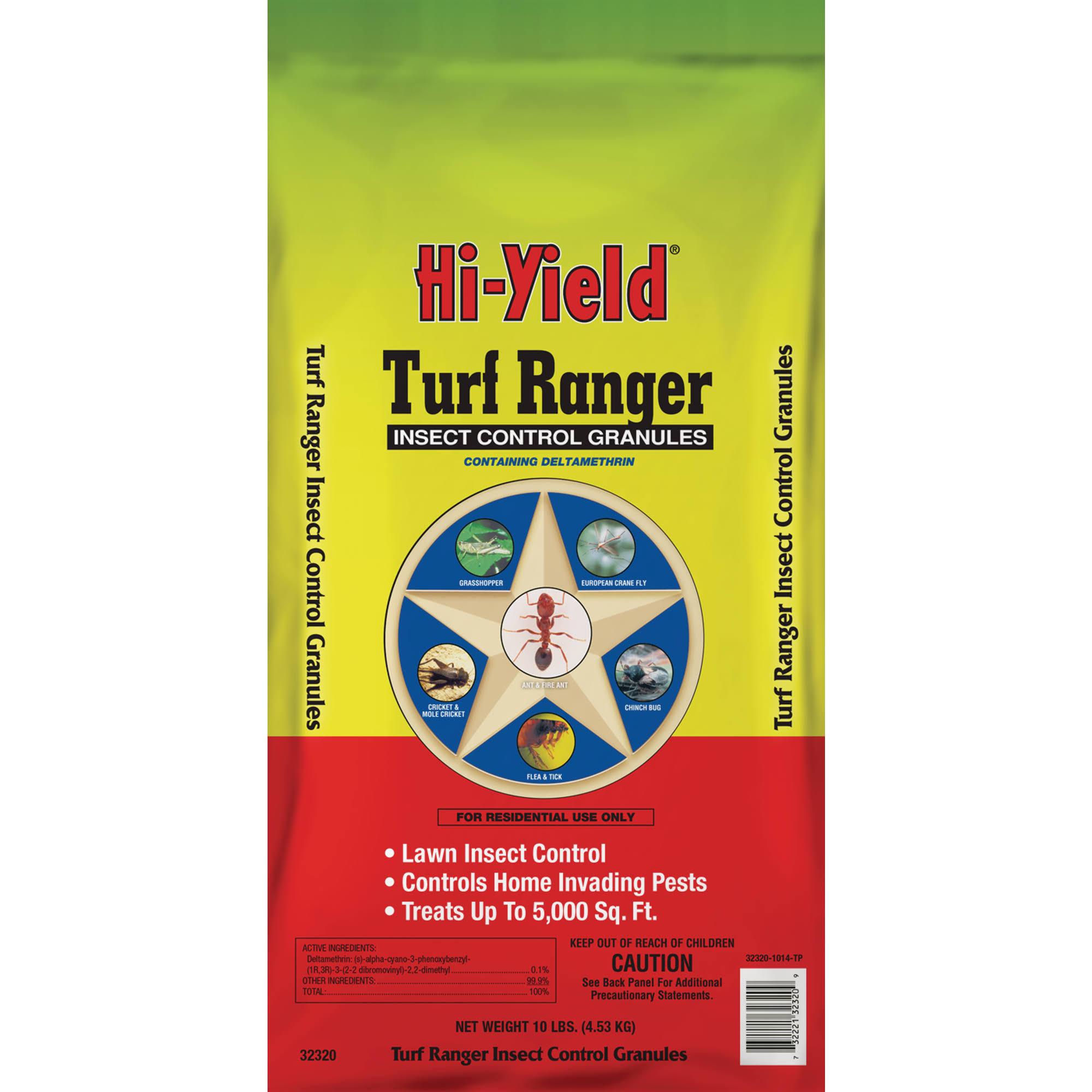 Hi-Yield 32422 Turf Ranger II Insect Killer for Lawns, 10 lb