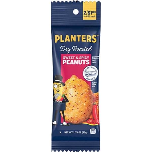 Planters Dry Roasted Sweet & Spicy Peanuts Size 1.75 oz | Dashmart