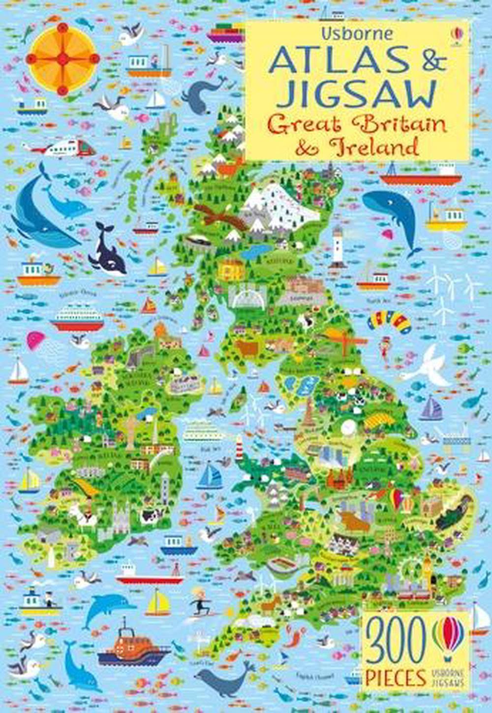 Usborne Atlas and Jigsaw - Great Britain and Ireland