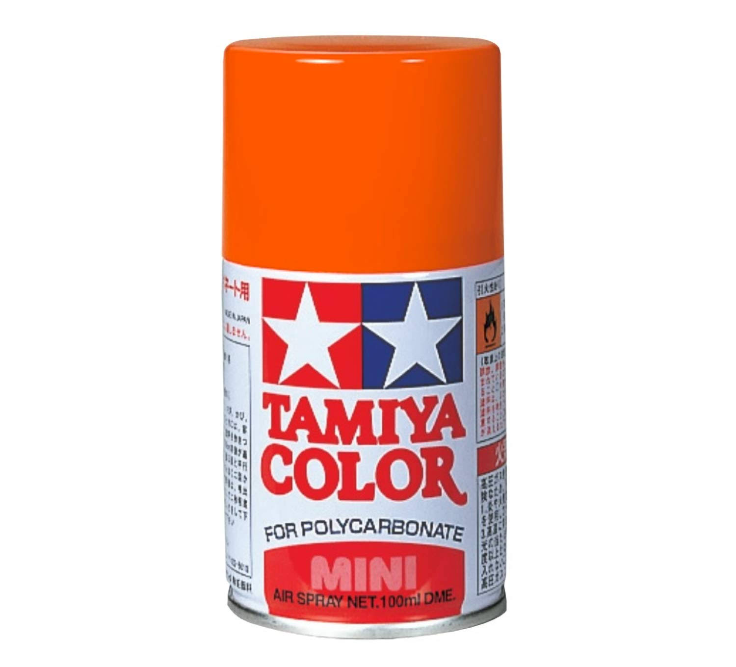 Tamiya Polycarbonate PS-24 Fluorescent Orange Spray Paint,