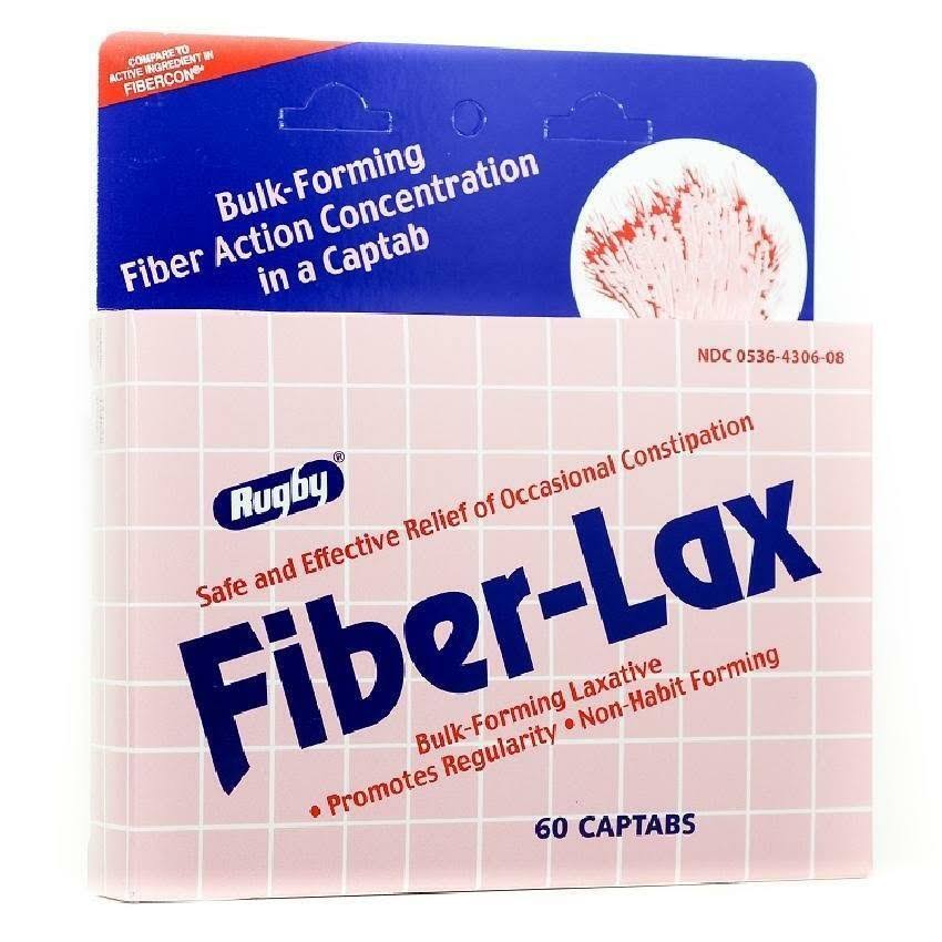 Rugby Fiber-Lax Tablets - 625mg, 60ct