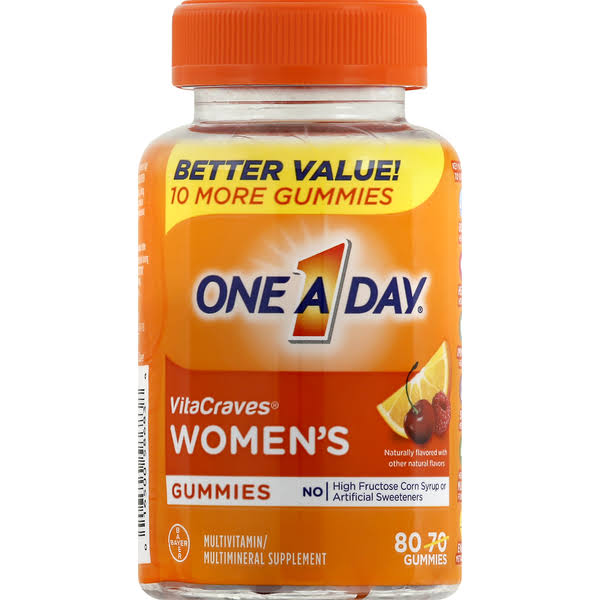 One A Day VitaCraves Multivitamin/Multimineral, Women's, Gummies - 80 gummies