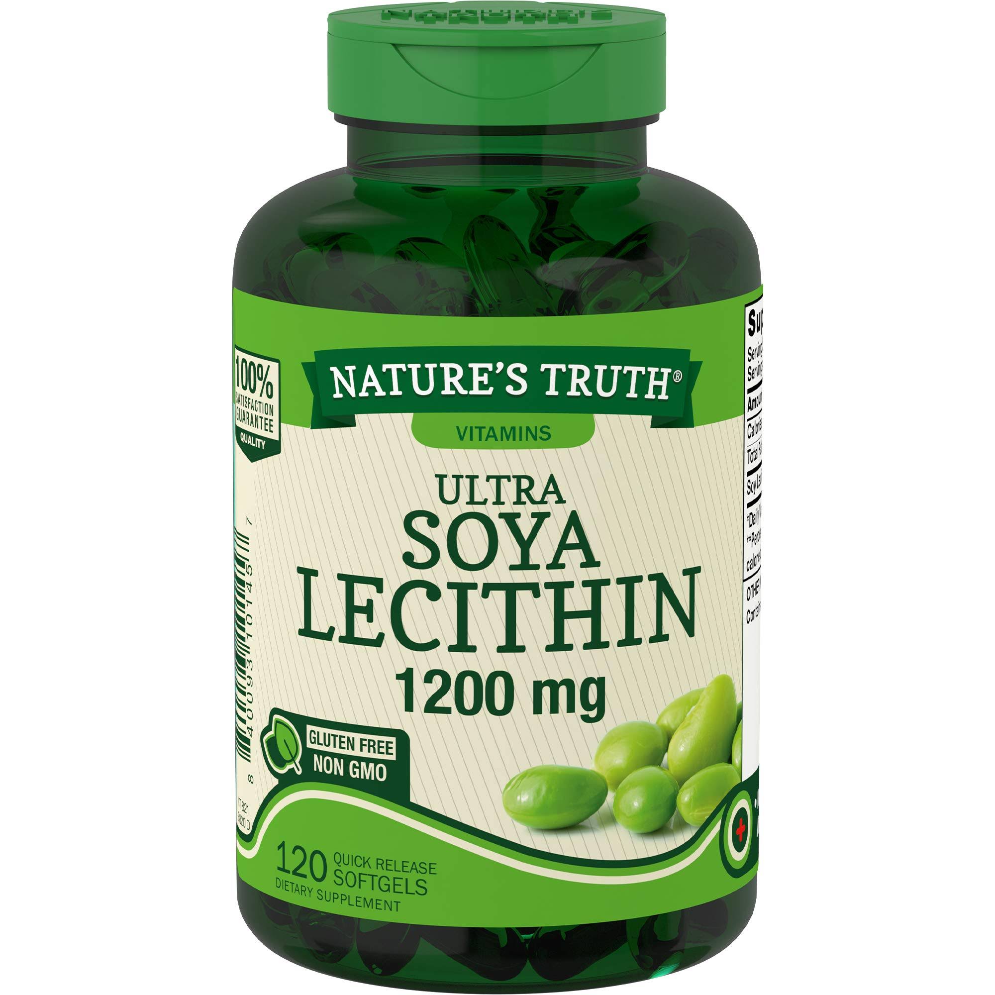 Natures Truth Ultra Soya Lecithin Quick Release Softgels Vitamins - 120ct