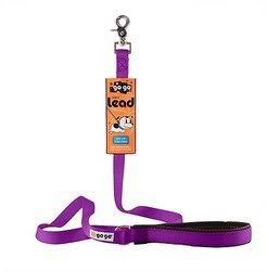 GoGo Pet Products 1-Inch Wide Comfy Nylon Dog Leash, 6-Feet Long, Purple