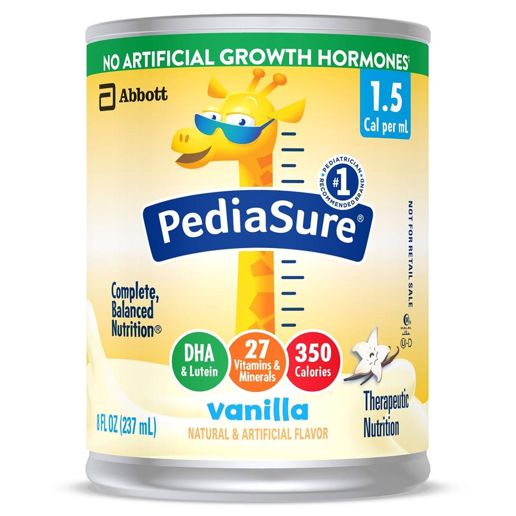 PediaSure 1.5 Cal Vanilla Pediatric Oral Supplement / Tube Feeding Formula, 8 oz. Can