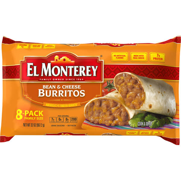 El Monterey Bean & Cheese Burritos - 907.2g
