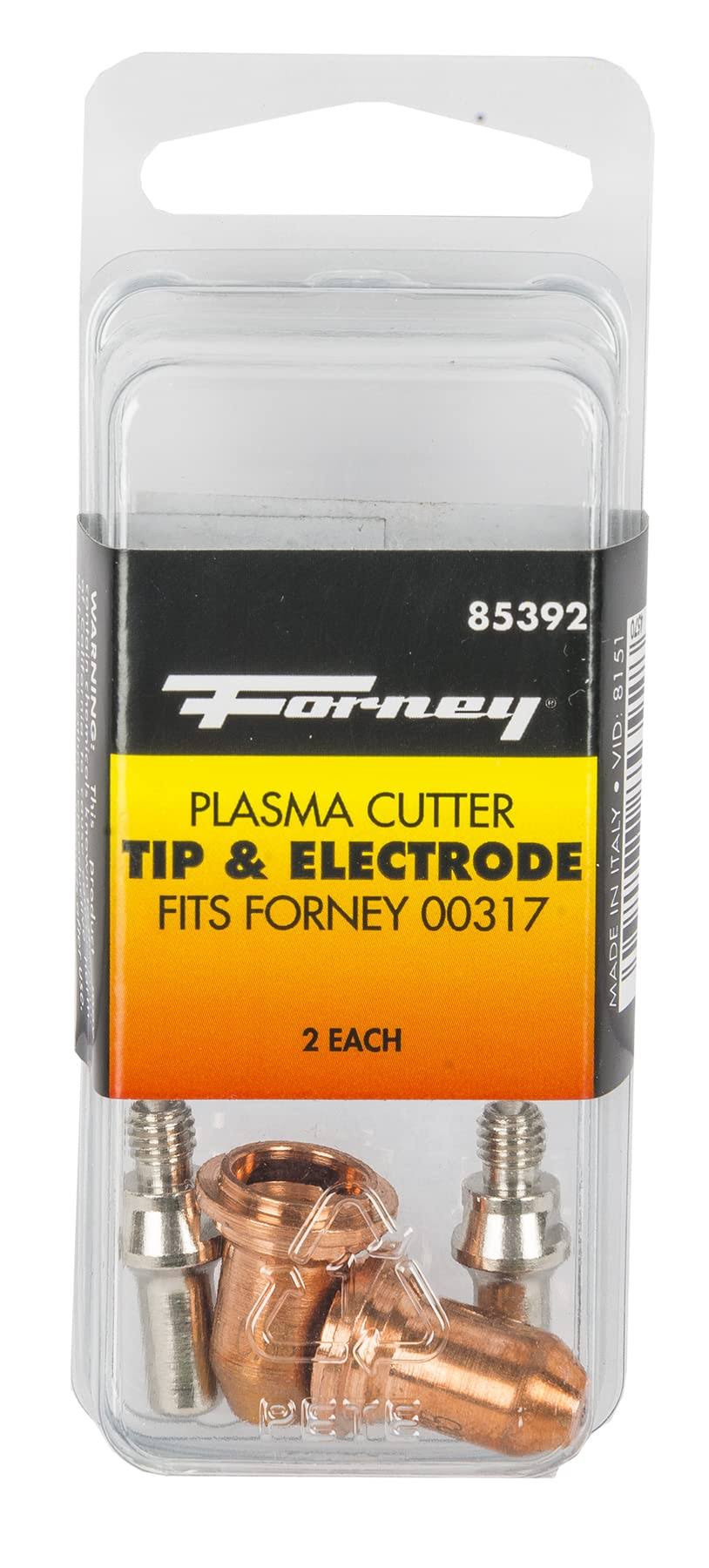 Forney Industries Plasma Cutter Electrodes and Tips, (4-Pack)