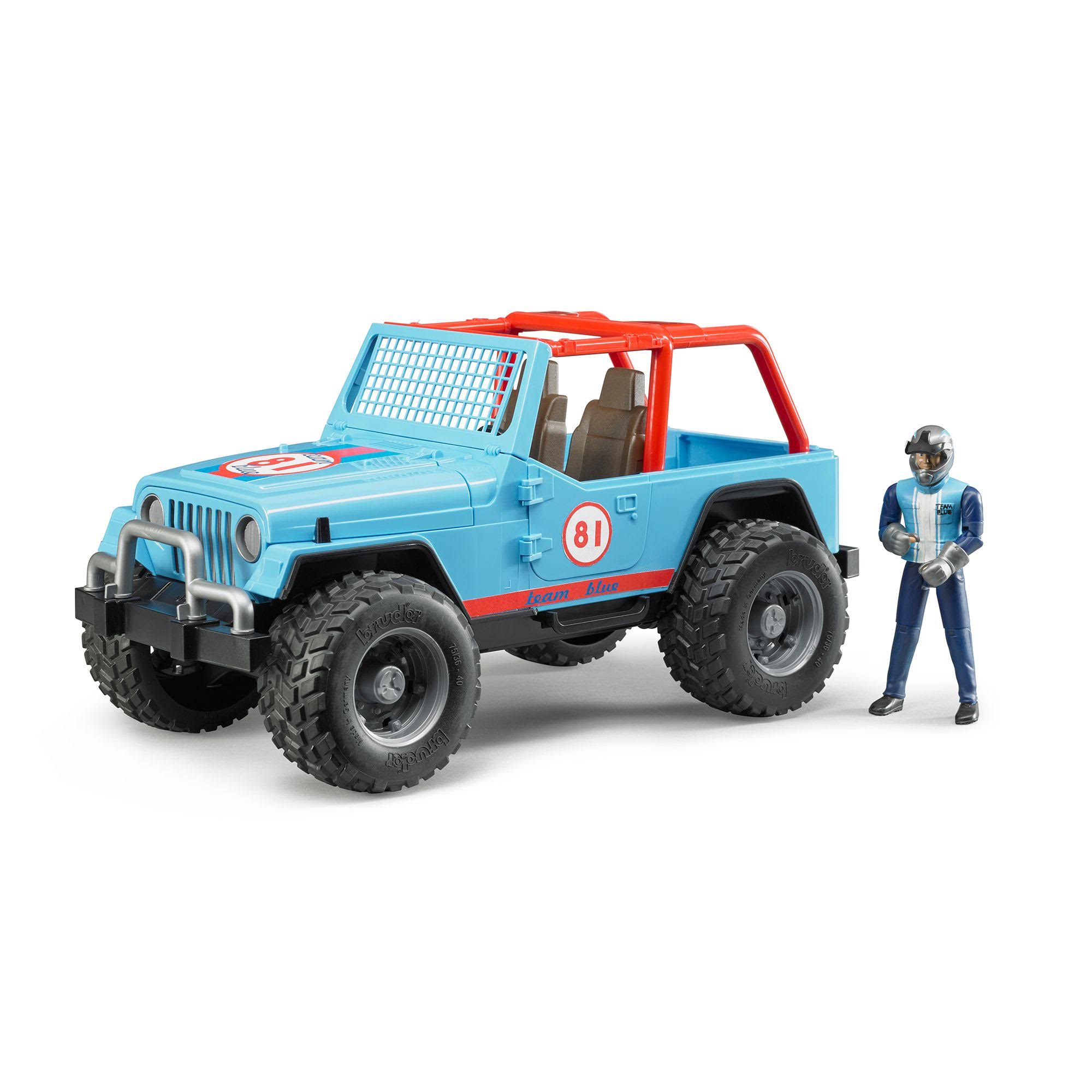 Bruder 02541 - Jeep Cross Country Racer Blue with Driver