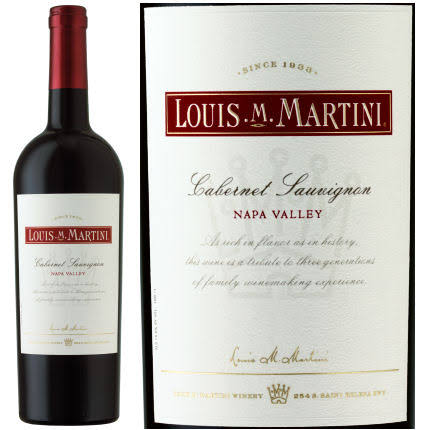 Louis M. Martini Cabernet Sauvignon, Napa Valley (Vintage Varies) - 750 ml bottle