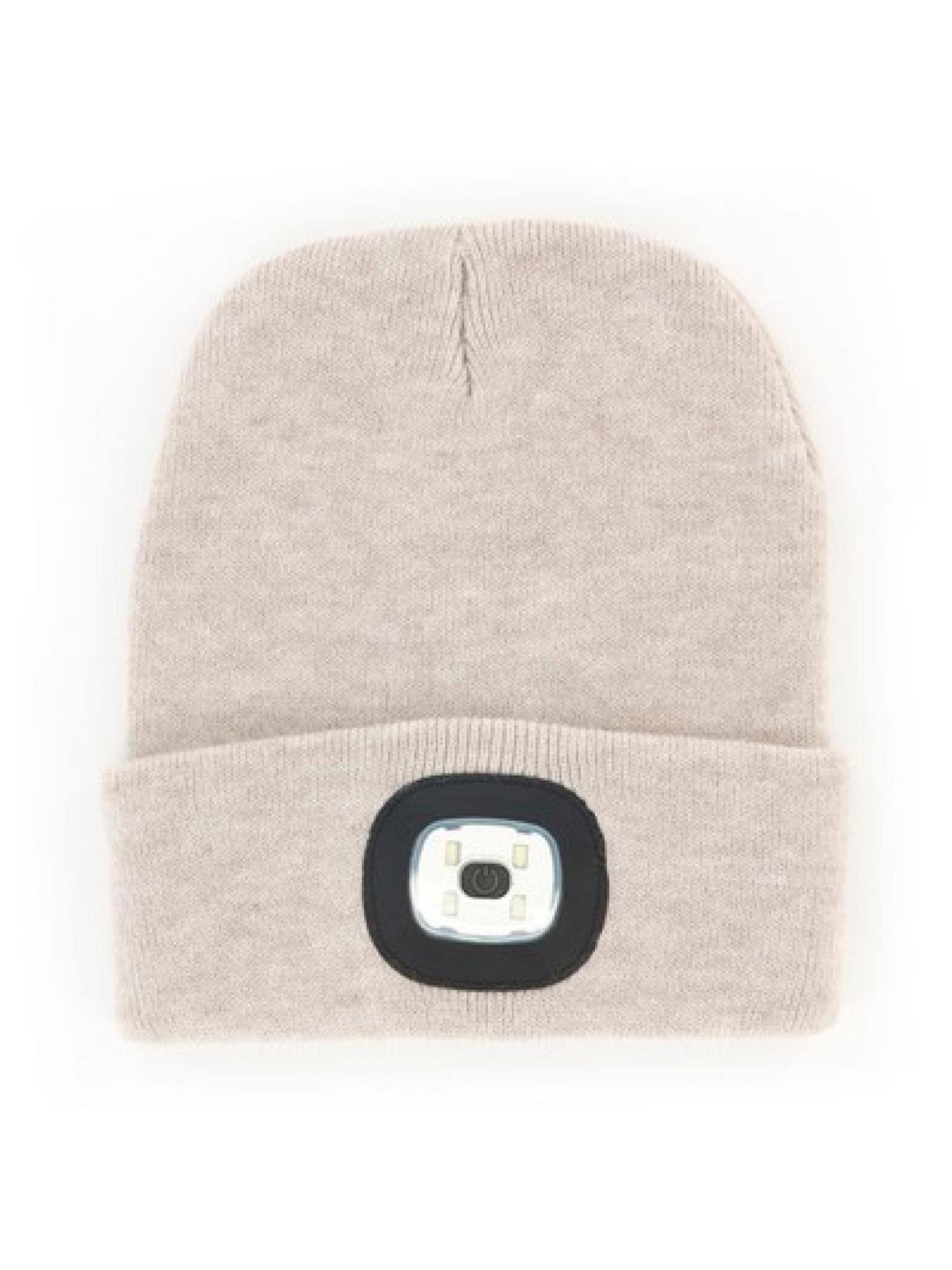 Night Scope Rechargeable LED Beanie Oatmeal