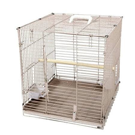 A&E Cages Folding Travel Bird Carrier - Sandstone, 18" x 19"