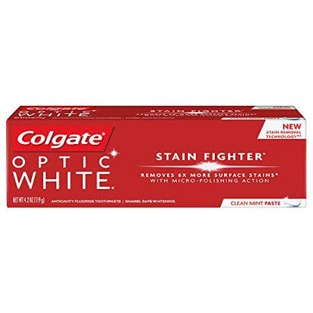 Colgate Optic White Stain Fighter Clean Mint Toothpaste - 4.2oz