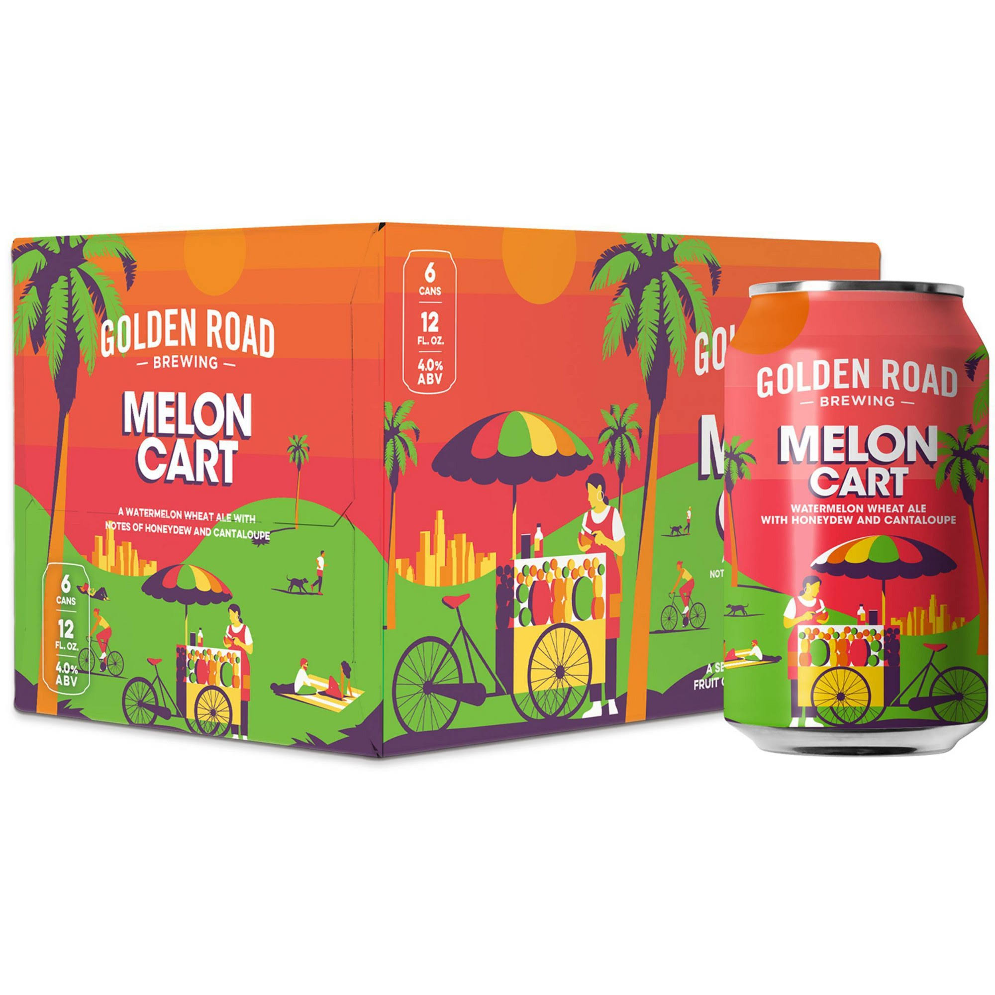Golden Road Beer, Melon Cart - 6 pack, 12 fl oz cans