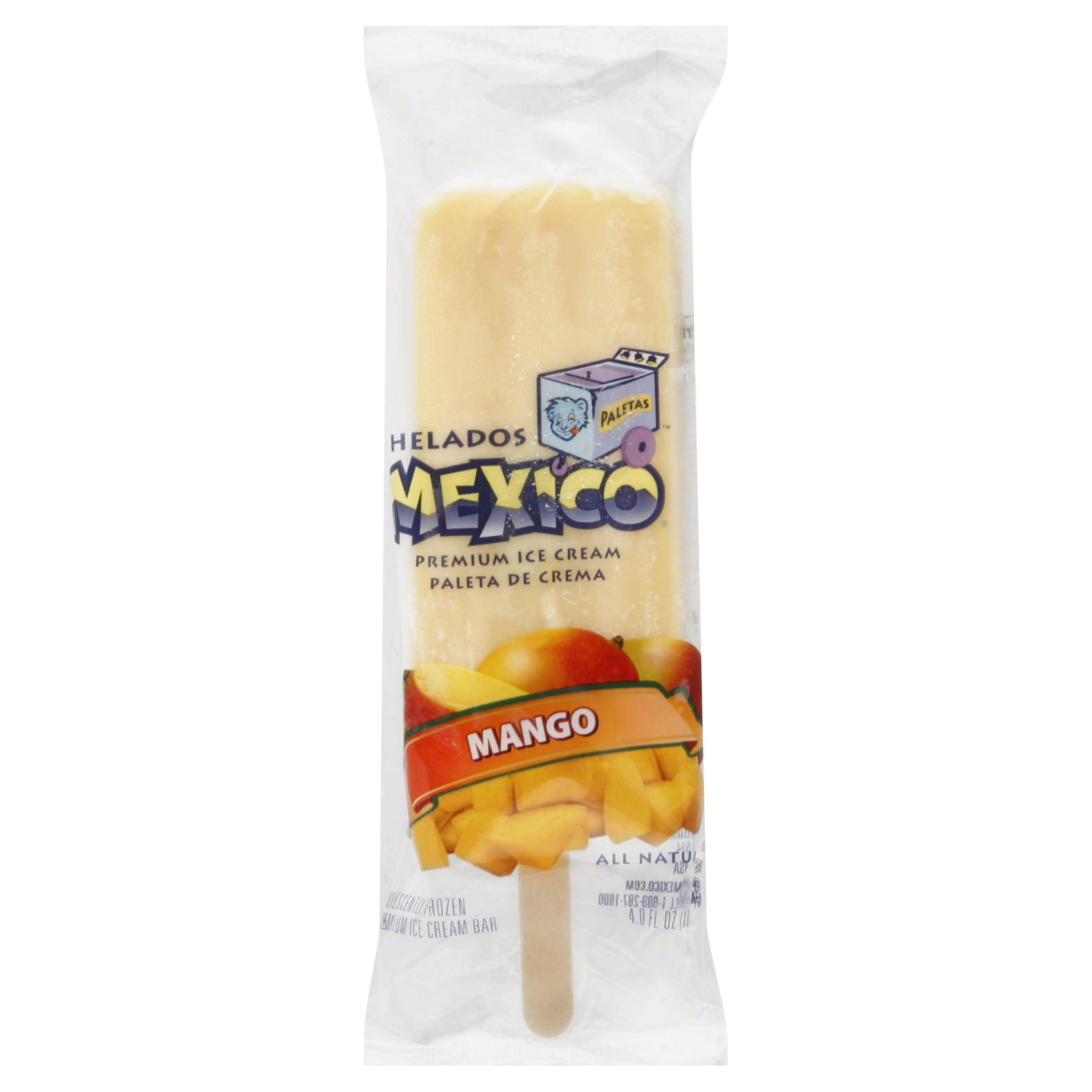 Helados Mexico Premium Ice Cream Bar - Mango, 4oz