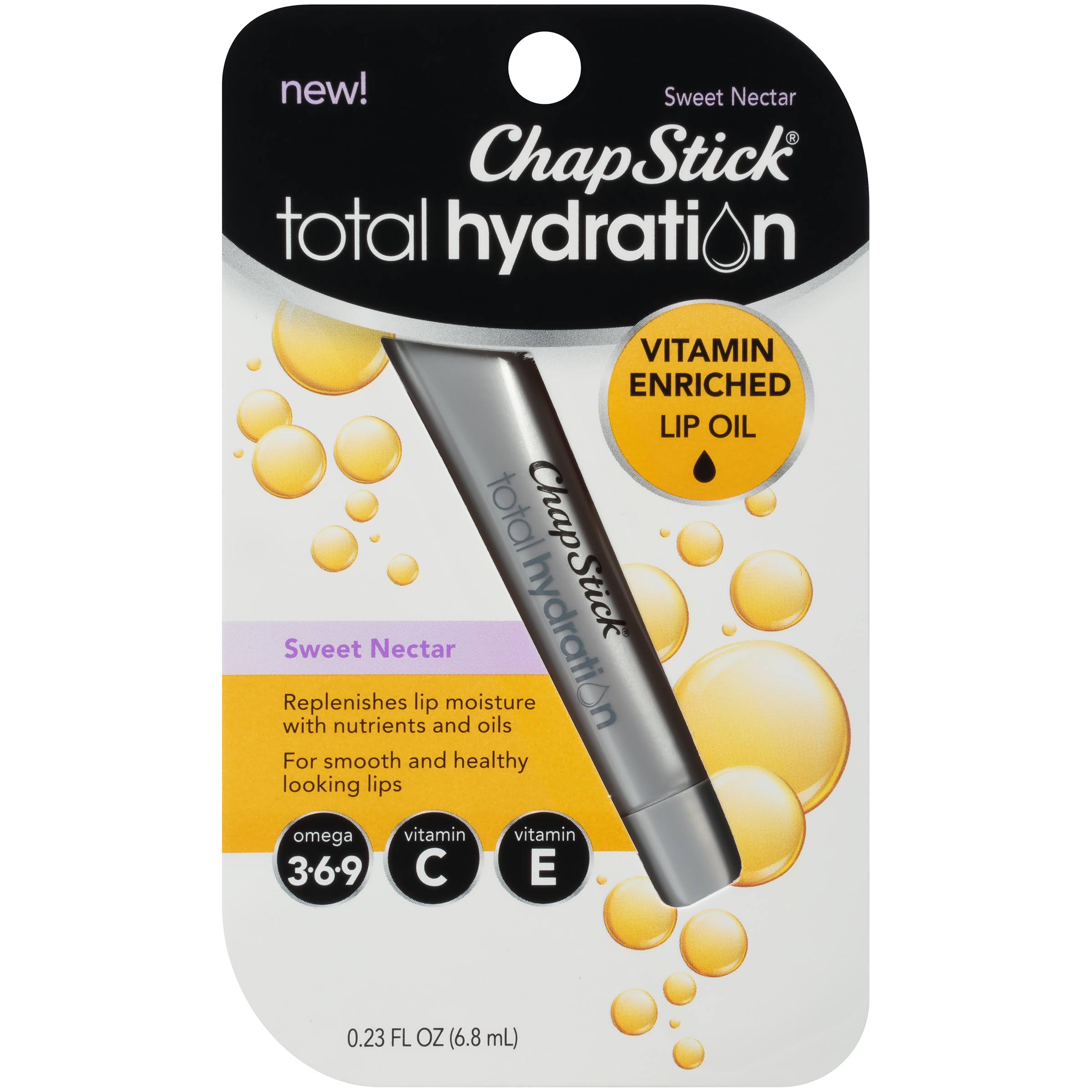 Chapstick Total Hydration Vitamin Enriched Lip Oil - Sweet Nectar Flavor