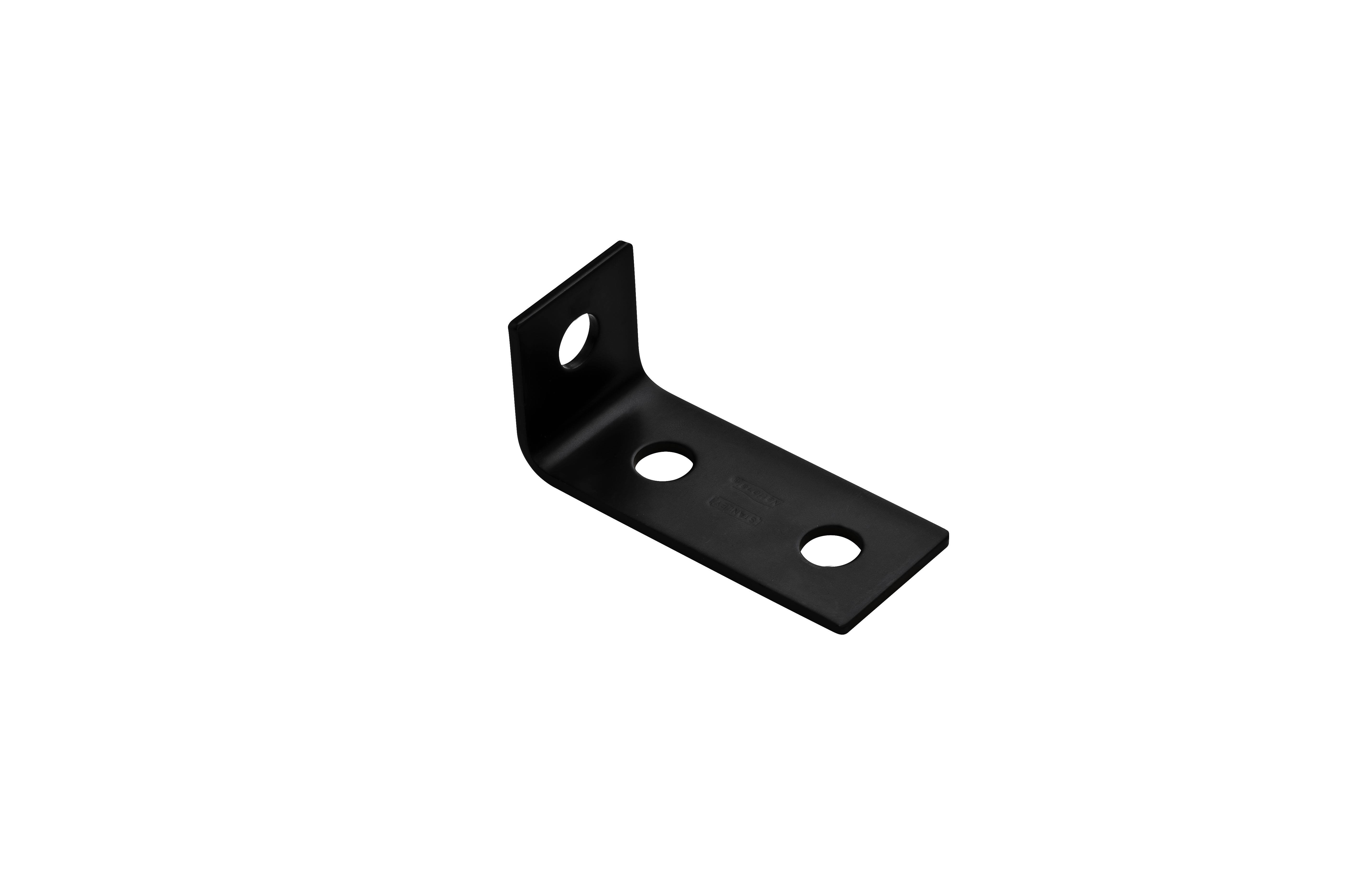 National Hardware N351-477 Brace Corner - Black Steel, 3.5"
