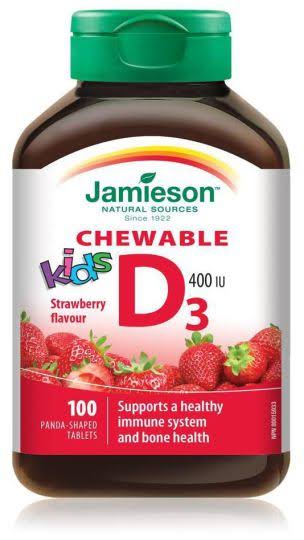 Jamieson Kids Chewable Vitamin D3 400 IU 100.0 Count